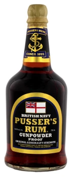 Pussers British Navy Rum Black Label Gunpowder Proof 70cl 3 Pussers British Navy Rum Black Label Gunpowder Proof 70cl